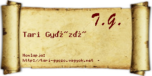 Tari Győző névjegykártya